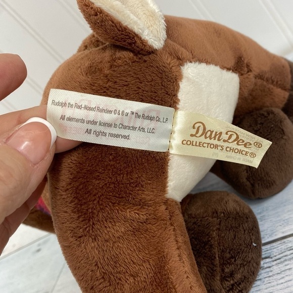 Rudolph the Red-Nosed Reindeer Stuffed Plush by DanDee Musical Nose Lights Up - Picture 8 of 11